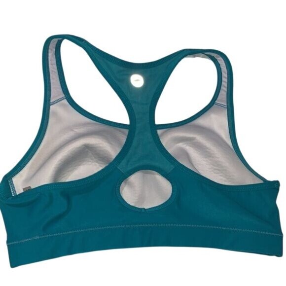 Avia Teal Racerback Sports Bra Size M 80% Polyester 20% Spandex Womens Activewea - Picture 3 of 9